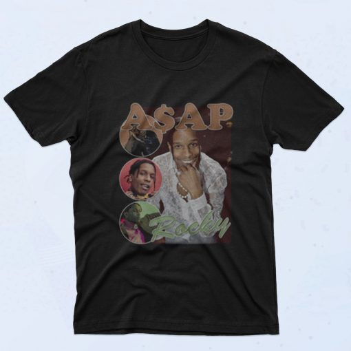 Asap Rocky Photoshoot 90s T Shirt Style