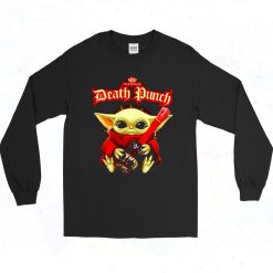 Baby Yoda Hug Guitar Five Finger Death Punch 90s Long Sleeve Style