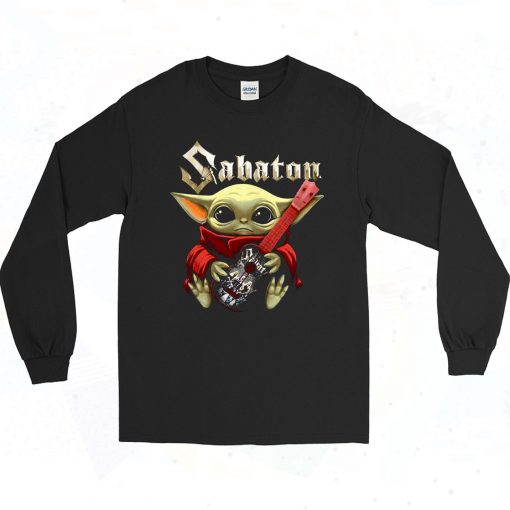 Baby Yoda Hug Guitar Sabaton 90s Long Sleeve Style