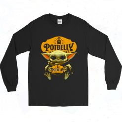 Baby Yoda Hug Potbelly Sandwich 90s Long Sleeve Style