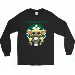 Baby Yoda Hug Starbucks 90s Long Sleeve Style