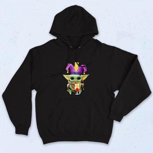 Baby Yoda Mardi Gras Stylish Hoodie