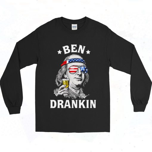 Ben Drankin Benjamin Franklin America 90s Long Sleeve Style