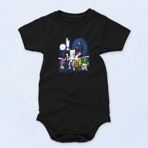 Black Adventure Time Star Wars Funny Baby Onesie