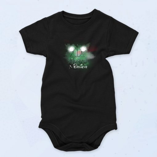 Black Always Believe Harry Potter And Mickey Mouse Funny Baby Onesie