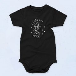 Black Astronout I Need My Space Funny Baby Onesie