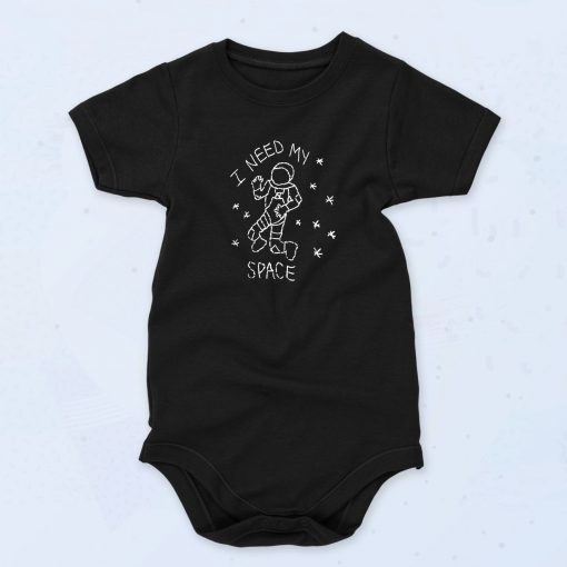 Black Astronout I Need My Space Funny Baby Onesie