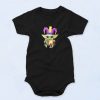 Black Baby Yoda Mardi Gras Funny Baby Onesie