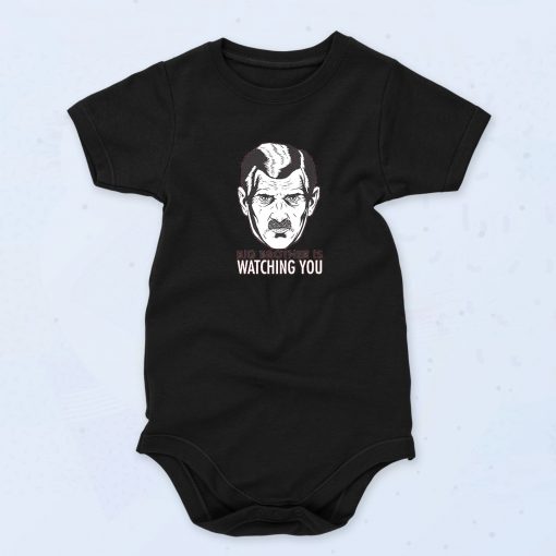 Black Big Brother Watching You Funny Baby Onesie