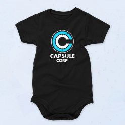 Black Capsule Corp Dragon Ball Funny Baby Onesie