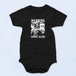 Black Darth Vader Warning Choking Hazard Funny Baby Onesie