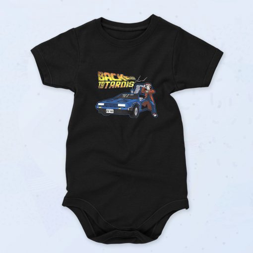 Black Doctor Who Back To The Future Funny Baby Onesie