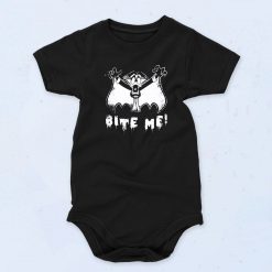 Black Duckula Bite Me Funny Baby Onesie