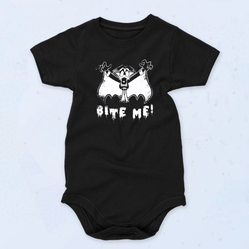 Black Duckula Bite Me Funny Baby Onesie