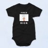 Black Free Rick Morty Funny Baby Onesie