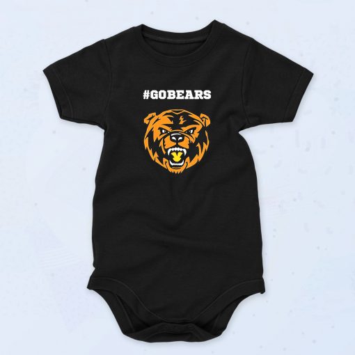 Black Go Bears Funny Baby Onesie