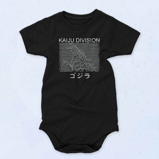 Black Kaiju Godzilla Division Funny Baby Onesie