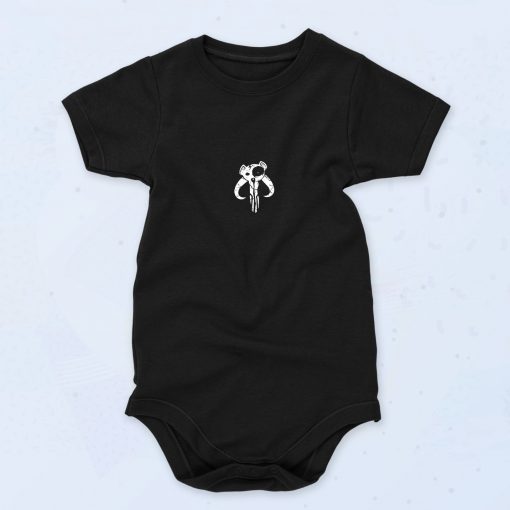 Black Mandalorian Bear Funny Baby Onesie