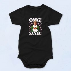 Black Omg Santa Funny Baby Onesie