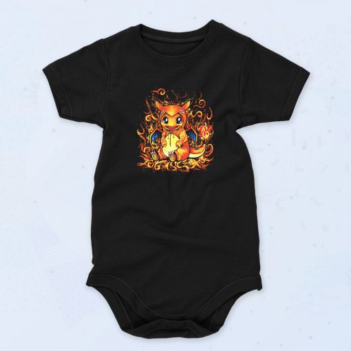 Black Pikachu Charizard Funny Baby Onesie