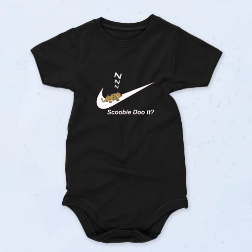 Black Scoobie Doo It Later Funny Baby Onesie