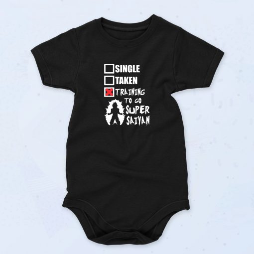 Black Single Taken Saiyan Funny Baby Onesie