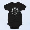 Black Stay Weird Moon Phase Funny Baby Onesie