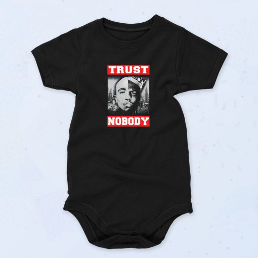 Black Tupac Trust Nobody Funny Baby Onesie