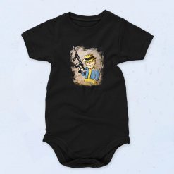 Black Vault Boy Gangsta Funny Baby Onesie