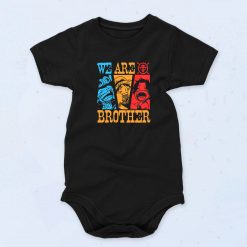 Black We Are Brother Anime Funny Baby Onesie