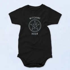 Black Witching Hour Funny Baby Onesie