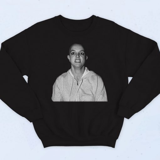 Britney Spears Shaved Head Black Fashionable Sweatshirt