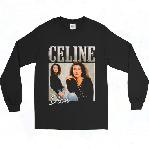 Celine Dion Casual Retro 90s Long Sleeve Style