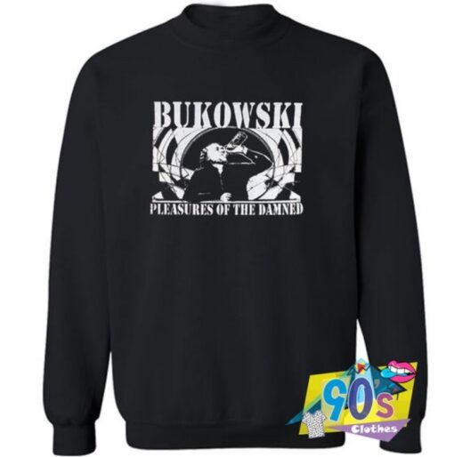 Charles Bukowski Drinking Sweatshirt 90s