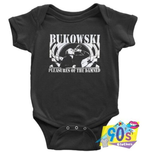 Charles Bukowski Drunk Photos Baby Onesie 90s