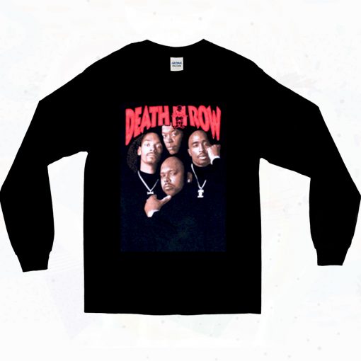 Death Row Records Tupac Dre 90s Long Sleeve Style