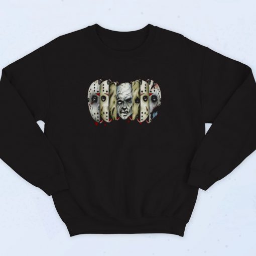 Friday The 13th Many Faces Jason Fashionable Sweatshirt