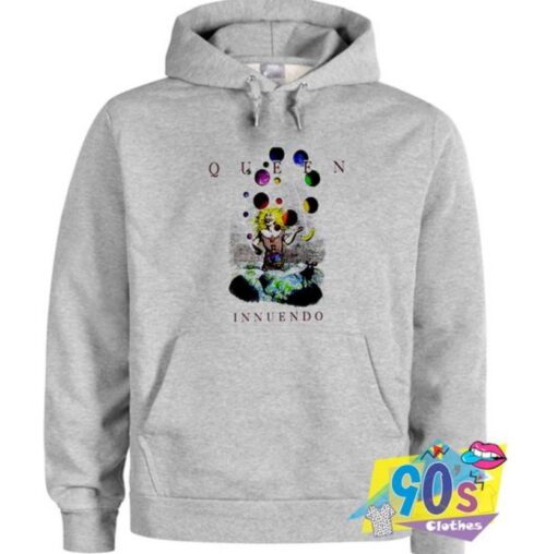 Funny Queen Innuendo Graphic Hoodie 90s