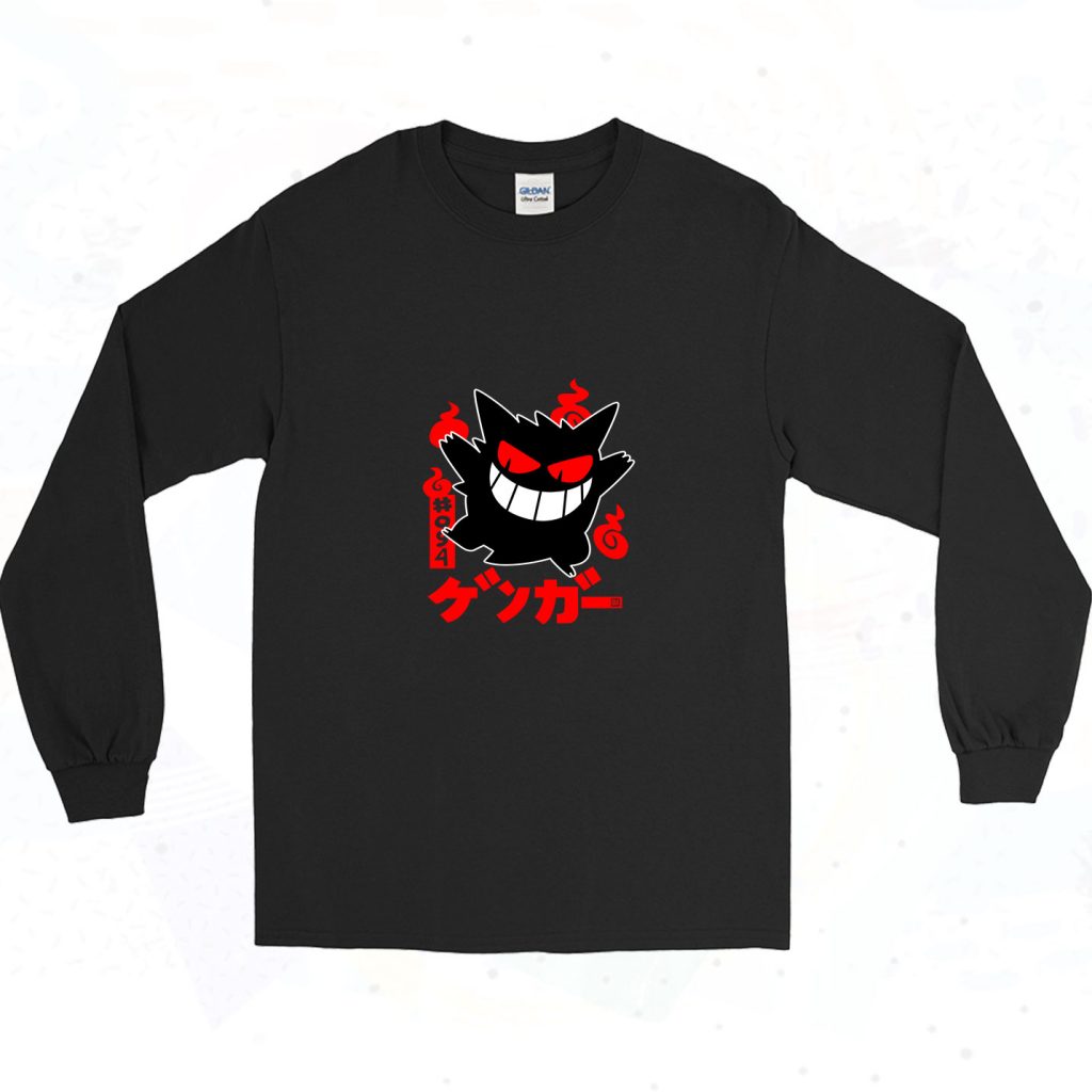 Gengar Pokemon 90s Long Sleeve Style - 90sclothes.com