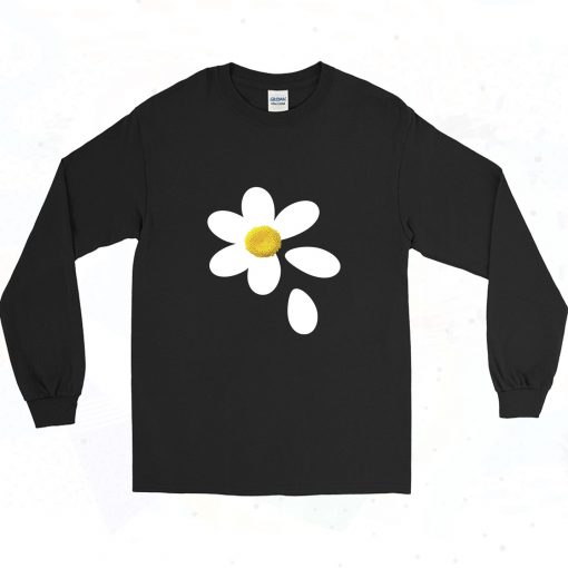 Grey Flower 90s Long Sleeve Style