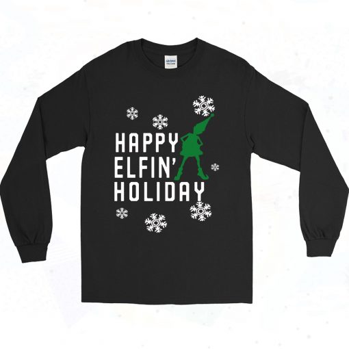 Happy Elfin Holiday 90s Long Sleeve Style