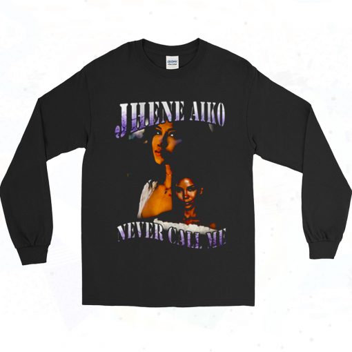 Jhene Aiko Never Call Me 90s Long Sleeve Style