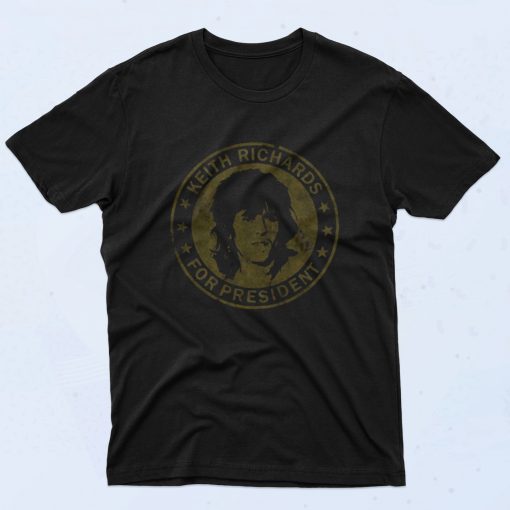 Keith Richards For President 90s T Shirt Style