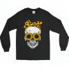 Lady Skull Sunflower 90s Long Sleeve Style