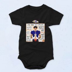 Lamar Jackson Silence The Doubters Baby Onesies Style