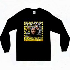 Lil B Rapper Black Flame 90s Long Sleeve Style