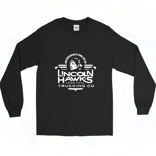 Lincoln Hawks Trucking 90s Long Sleeve Style