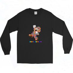 Mario Bros Super Autism Game 90s Long Sleeve Style