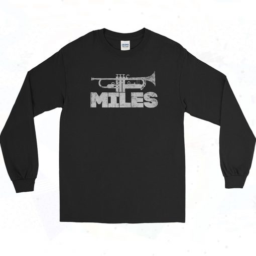 Miles Davis Trumpet Logo 90s Long Sleeve Style