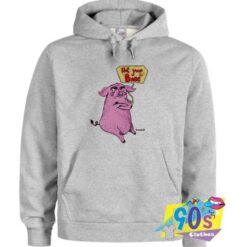 Not Your Babe Saying Pig Hoodie 90s